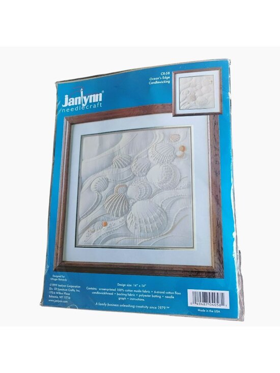 Janlynn Other - Janlynn Oceans Edge Candlewicking Needlecraft Kit 14" X 14" Cotton Muslin Fabric